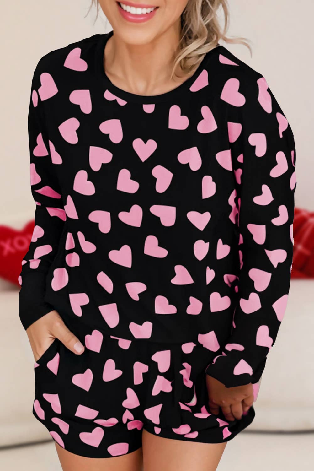 Heart Shorts Pj Set | S-XL