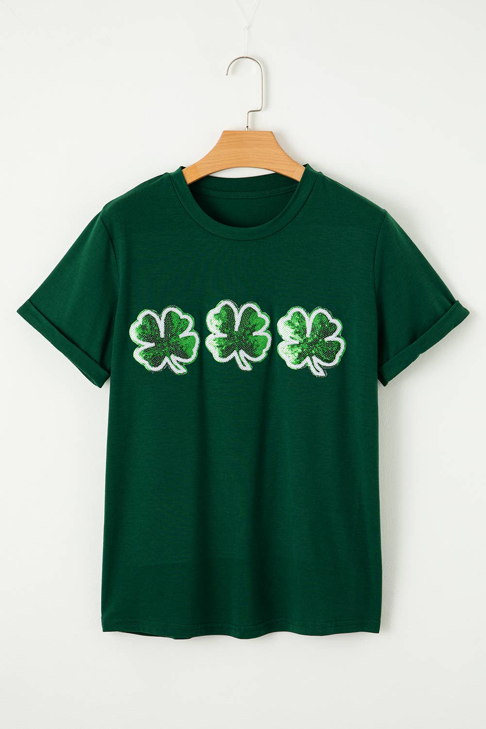 Clover Sequined Shirt | S-3XL