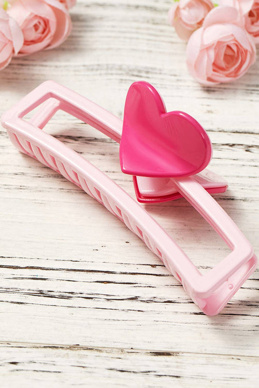 Pink Heart Claw Clip