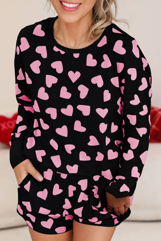 Heart Shorts Pj Set | S-XL