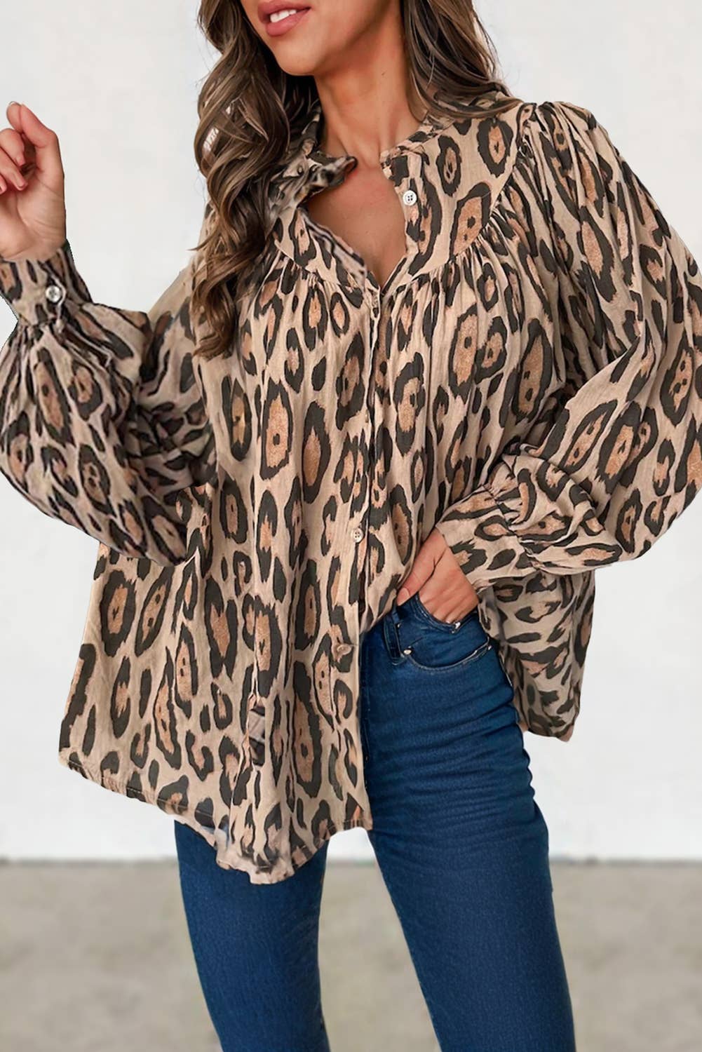 Wild Leopard Long Sleeve Shirt | S-XL