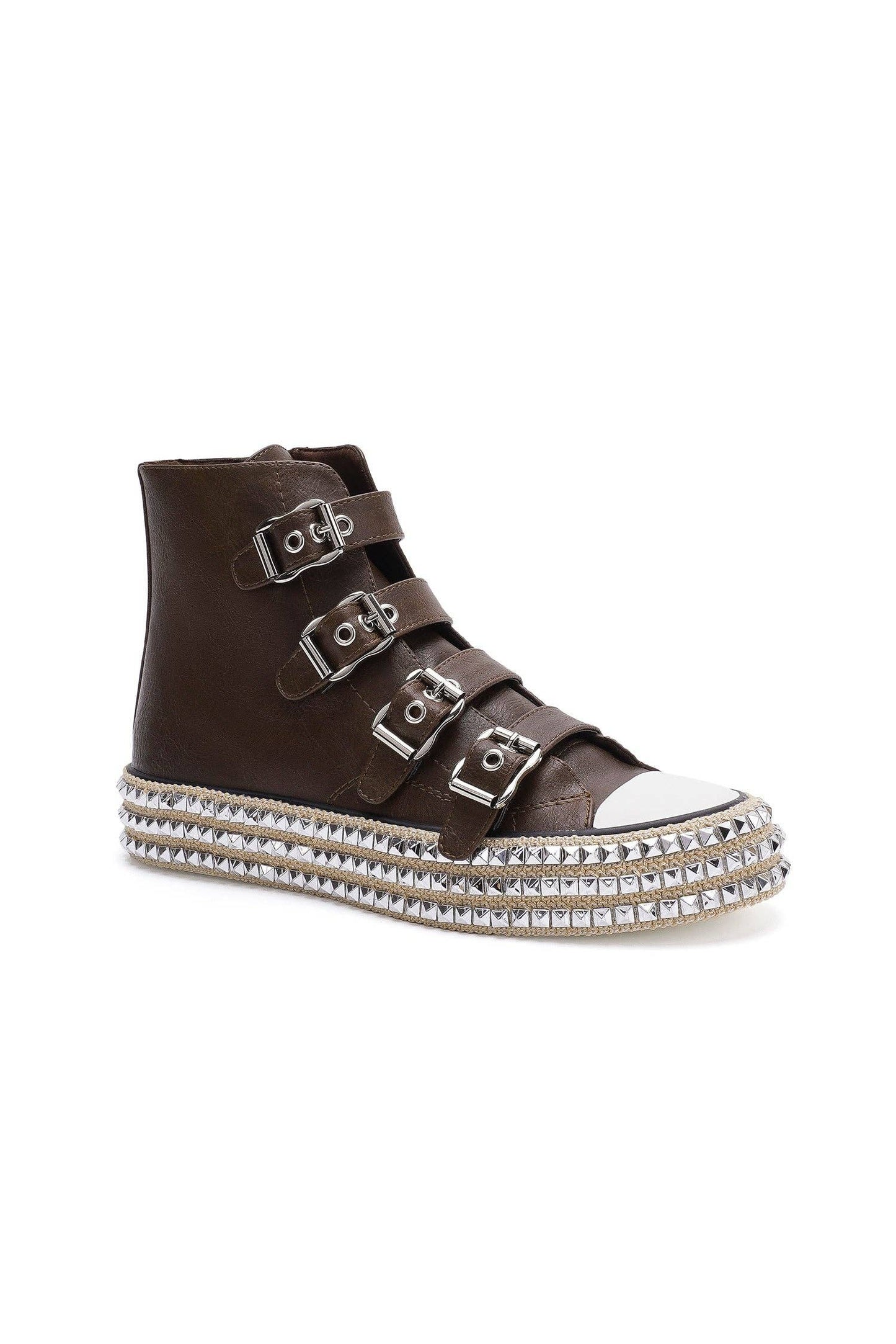 ASH STUDDED BUCKLE HIGH SNEAKERS